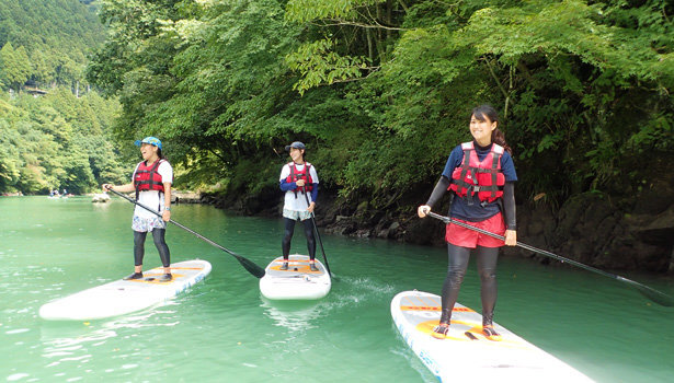 SUP is as popular as rafting in Okutama.